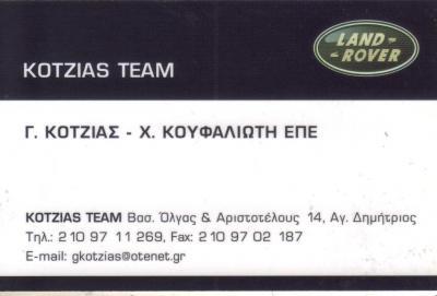 KOTZIAS TEAM ΣΥΝΕΡΓΕΙΟ ΣΥΝΕΡΓΕΙΑ ΑΥΤΟΚΙΝΗΤΩΝ JAGUAR LAND ROVER ΑΓΙΟΣ ΔΗΜΗΤΡΙΟΣ ΚΟΥΦΑΛΙΩΤΗ ΚΟΤΖΙΑΣ  