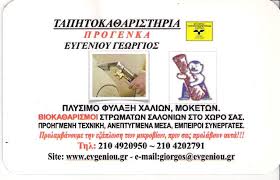 ΤΑΠΗΤΟΚΑΘΑΡΙΣΤΗΡΙΟ ΚΑΘΑΡΙΣΜΟΣ ΦΥΛΑΞΗ ΧΑΛΙΩΝ ΠΡΟΓΕΝΚΑ ΕΥΓΕΝΙΟΥ ΓΕΩΡΓΙΟΣ
